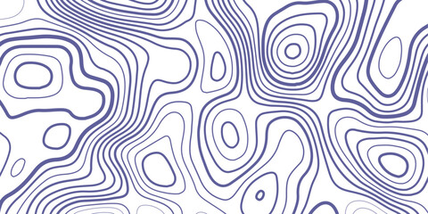 Fototapeta premium Indigo Abstract Topographic Map – Flowing Line Terrain Contour Pattern.