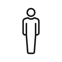 Person line icon outline vector sign template