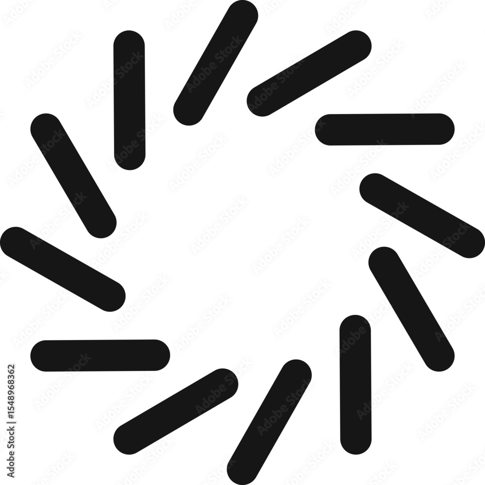 Poster loading icon featuring rounded lines rotating in a circular motion, effectively conveying dynamic pr