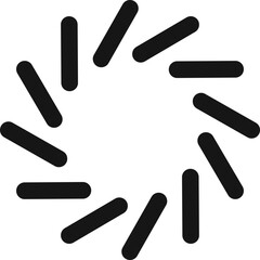 Loading icon featuring rounded lines rotating in a circular motion, effectively conveying dynamic progress and activity. Ideal for representing buffering and processing in digital interfaces