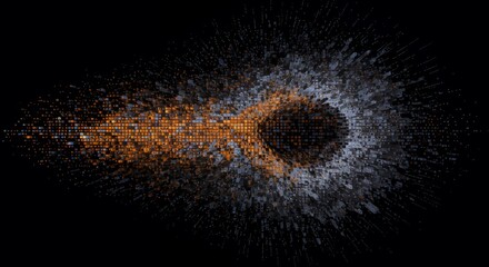 Abstract Data Stream: Exploding Pixelated Sphere of Information