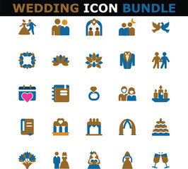 Wedding Icon Bundle vector 