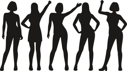 Fototapeta premium Silhouettes of women
