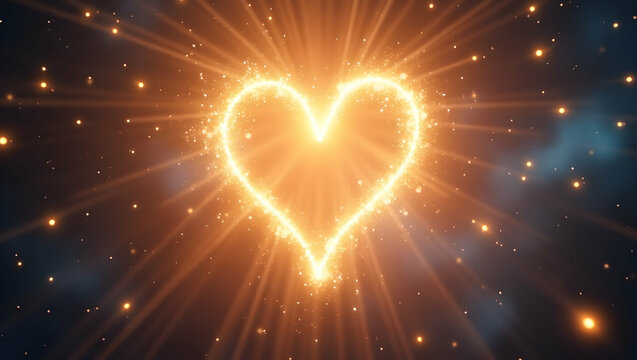 Spirit Guide A radiant woman standing in golden light set in a serene field of golden grass, radiating warmth, love, and inner peace
