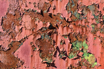 STEEL - Peeling paint and rust on iron