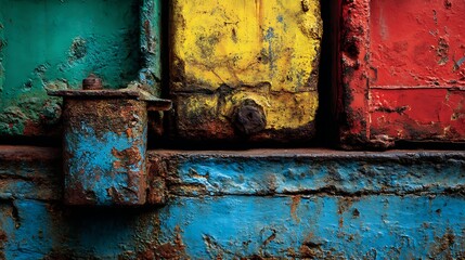 Colorful Rusty Metal Panels