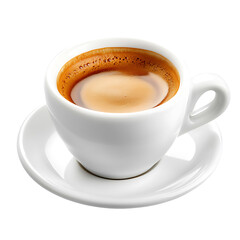 Obraz premium White Ceramic Cup with Espresso on a Saucer