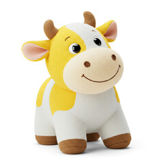 toy cow isolated on white