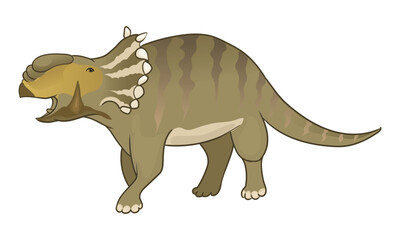 pachyrhinosaurus with separate white background vector format