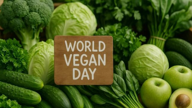 World Vegan Day, Green Vegetables on the Store Shelf, Healthy Eating Concept - Powered by Adobe