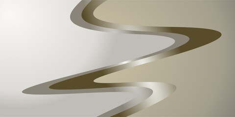 composition of empty space with soft colors and abstract geometric curved lines in golden brown as background inspiration