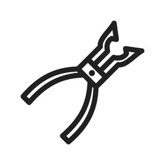 Pliers icon vector image. Suitable for mobile apps, web apps and print media.