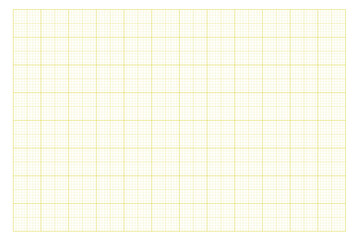 Millimeter graph paper with yellow grid. Blank template for measurement and design.