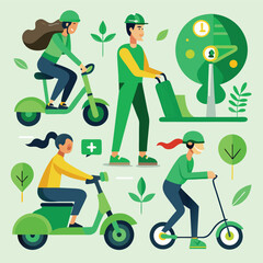 Eco Friendly Transportation Illustration