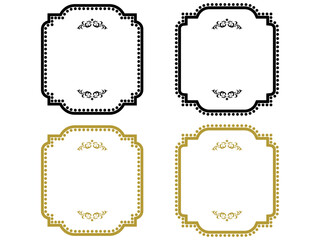 星のアンティークフレーム〜ブラックとゴールドのセット〜