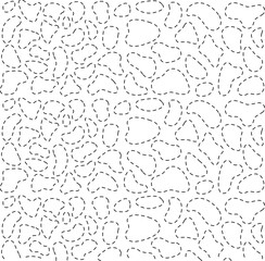 Doodle freehand Arrows set with editable stroke on notebook sheets in squares. Simple hand drawn black dot lines in various directions. Back to school dotted pointers.