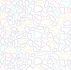 Doodle freehand Arrows set with editable stroke on notebook sheets in squares. Simple hand drawn black dot lines in various directions. Back to school dotted pointers.