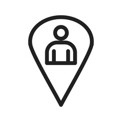 User Location icon vector image. Suitable for mobile apps, web apps and print media.