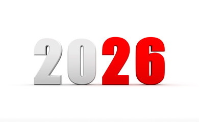 New Year 2026 Creative Design Concept - 3D Rendered Image	
