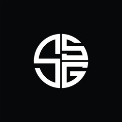 SSG logo SSG icon SSG monogram SSG letter minimalist Circle flat Unique modern abstract logo design.