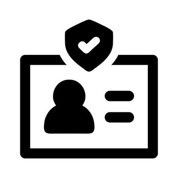 security clearance badge silhouette icon

