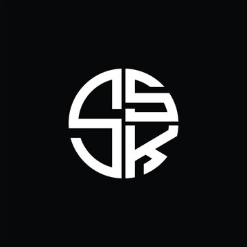 SSK logo SSK icon SSK monogram SSK letter minimalist Circle flat Unique modern abstract logo design.