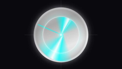 High-Tech 4K HUD Animation with Rotating Glowing Silver Radar Rings and Pulsing Energy Sweep for Futuristic Sci-Fi Scanner Interface - Powered by Adobe