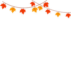 Autumn Decoration Garland Leaves