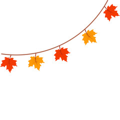 Autumn Decoration Garland Leaves