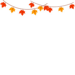 Autumn Decoration Garland Leaves