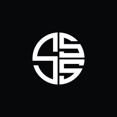 SSS logo SSS icon SSS monogram SSS letter minimalist Circle flat Unique modern abstract logo design.