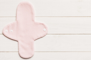 Eco-friendly reusable fabric women's pads. set of colorful bright reusable menstrual pads. zero...