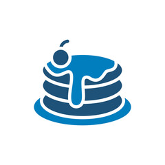 Pancake icon vector design in trendy style