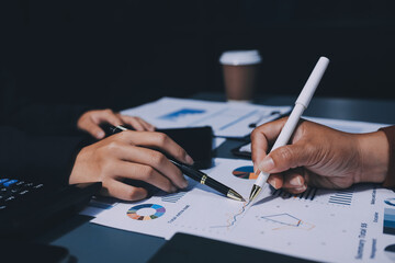 Business Documents, Auditor businesswoman checking searching document legal prepare paperwork or...