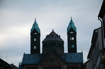 View of the most important Romanesque monuments Speyer Cathedral in Speyer, Germany during 2000s
