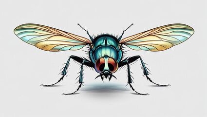 blue butterfly isolated on white background