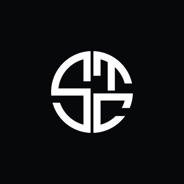 STC logo STC icon STC monogram STC letter minimalist Circle flat Unique modern abstract logo design.