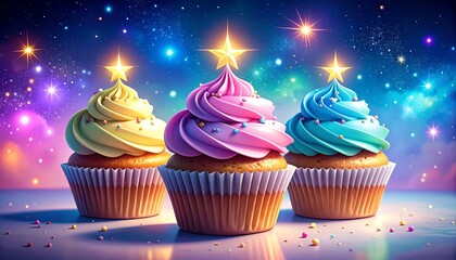 Cosmic Cupcakes with Festive Treat.