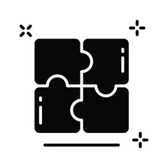 A trendy glyph icon of smart problem solving