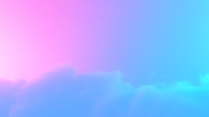 Soft Pastel Sky Background with Clouds, Gradient of Pink and Blue, Dreamy and Serene