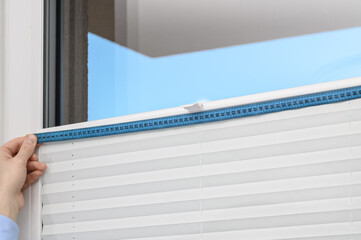 Measure the blinds and window panes, pleats to size