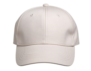 Cap Lying Flat with Brim Facing Forward, Top-Down View, isolated on transparent background