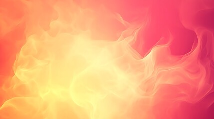 Abstract ethereal background with soft smoke effect in shades of pink, orange and yellow