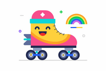 rainbow lace roller skate emoji  