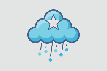 star rain falling soft cloud