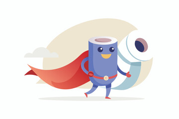 toilet paper superhero flying cape