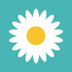 Flower icon. Retro spring summer white flower floral icon design set. Abstract flower vector icons isolated on white background.