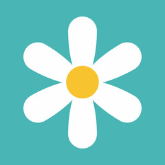 Flower icon. Retro spring summer white flower floral icon design set. Abstract flower vector icons isolated on white background.