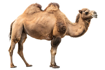 camel in the desert  isolated on white background PNG ,ai generated