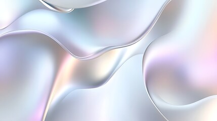 Abstract iridescent flowing waves background. Holographic liquid art wallpaper design